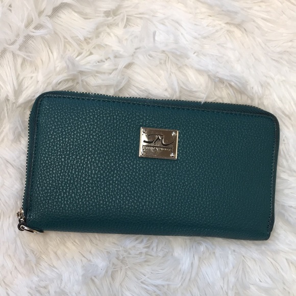 Jessica Moore | Teal Pebbled Faux Leather Bag Set - Picture 4 of 11